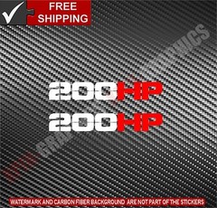 200 HP / HORSEPOWER VINYL DECAL STICKER 2 COLOR STICKERS STYLE #2