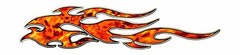Skull flame vinyl graphic decal motorcycle golf cart go kart race car decals