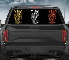 Fishing Grim Reaper Funny Bass Rod Reel Car Truck Window Vinyl Decal Sticker