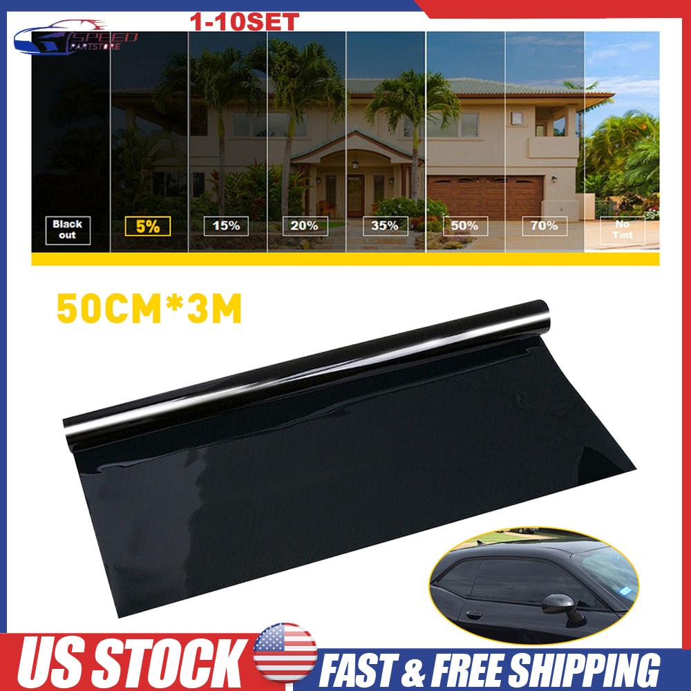 5% VLT Car Front Window Tint Film Roll Car Home & Office – 20″ x 10FT Decal1-10X
