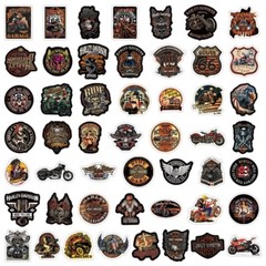 50 Pcs Motorcycle Rider Racing Stickers Skateboard/Luggage/Laptop/Bike Helmet
