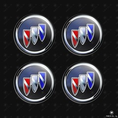 Buick Wheel Center Cap Decals 4pcs 3D Domed Resin Sticker Emblems