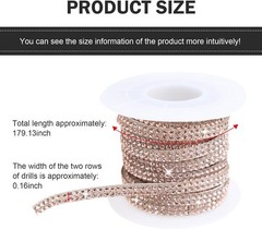 Versatile Rhinestone Adhesive Strip, 14.9 Ft for Cars and Personal Items