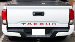 RED Tailgate Insert Letters Decal Vinyl Stickers for Toyota Tacoma 2016-2023