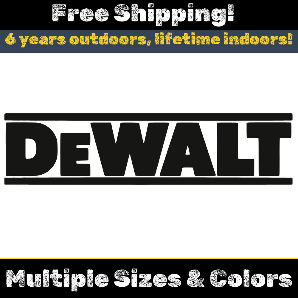 DEWALT Tools Vinyl Decal – Tool box, Drill, Impact, Saw, Sticker, Truck. Car
