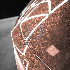 24K Chopped Forged Carbon Fiber Gloss Rose Gold Vinyl Wrap Sticker Decal Sheet