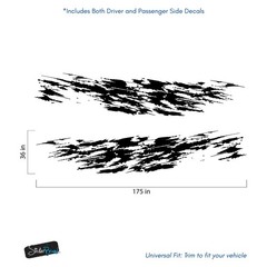Car graphic decal sticker for Challenger, Charger. Splash Scratch Decal. #7102