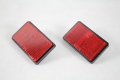 ATV Reflector Bolt On Red & Amber Rectangle Side Marker Universal Motorcycle x2