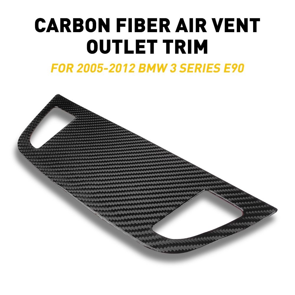 Carbon Fiber Decal Interior Air Vent Outlet Cover For 05-12 BMW 3 Series E90 A