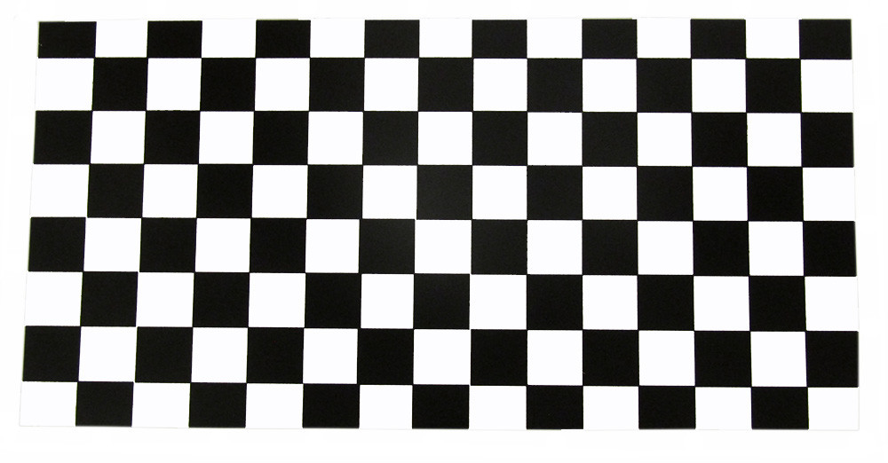Wholesale Lot of 6 Black / White Checkered Race Advertising Decal Bumper Sticker
