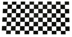 Wholesale Lot of 6 Black / White Checkered Race Advertising Decal Bumper Sticker