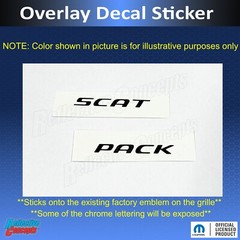 SCAT PACK Grille Emblem Overlay Decal Stickers for Dodge Charger