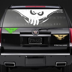 Peeking Monster eyes for top looking down trunk of car window bumper windshield