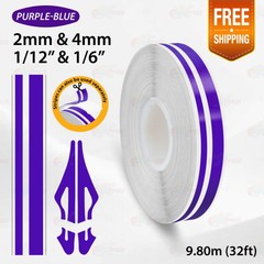 PURPLE-BLUE PIN STRIPE Car Model Streamline Adhesive TAPE Decal Vinyl Sticker