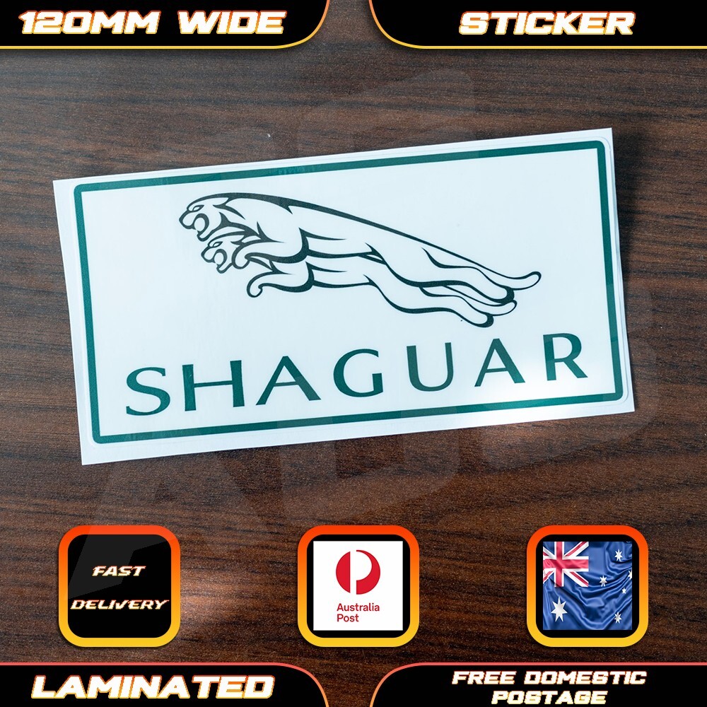 Shaguar Jaguar Style Parody Sticker Decal Bumper Funny Car Window Man Cave