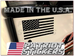 Pair (2) 3×5 Matte Black American Flag Die Cut Vinyl Decal Stickers for Trucks