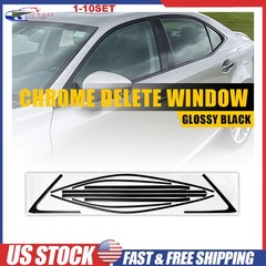For Lexus IS (Sedan) 14-20 Glossy Black Chrome Delete Blackout Window Trim 1-10