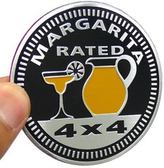 1pc Margarita Rated Sticker Decal Emblem 4×4 Badge Auto Fender 6cm 2.36″