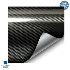 High Gloss Carbon Fiber Vinyl Wrap for Interior Use 1ft x 5ft