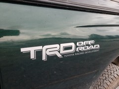 TRD OFF ROAD White Silver Decals Vinyl Stickers Toyota Lettering Trucks