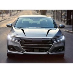 Black Racing Hood Stripes 2Pcs | Universal Vinyl Decal for Car Bonnet