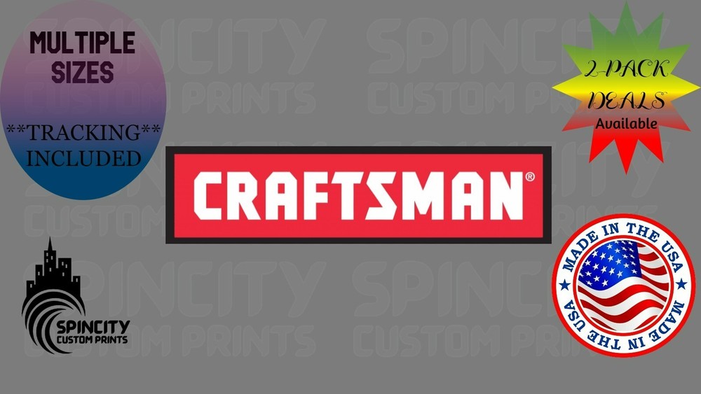 1970 CRAFTSMAN Logo Car Vinyl Decal 3M Toolbox Bumper Sticker Multiple Sizes NEW