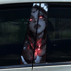 2pcs Anime Personal Demo Car Center Pillar Sticker B Pillar Protective Film