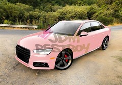 5FTx7FT PPF Blossom Pink Gloss Color Vinyl Paint Protection Film Scratch Wrap