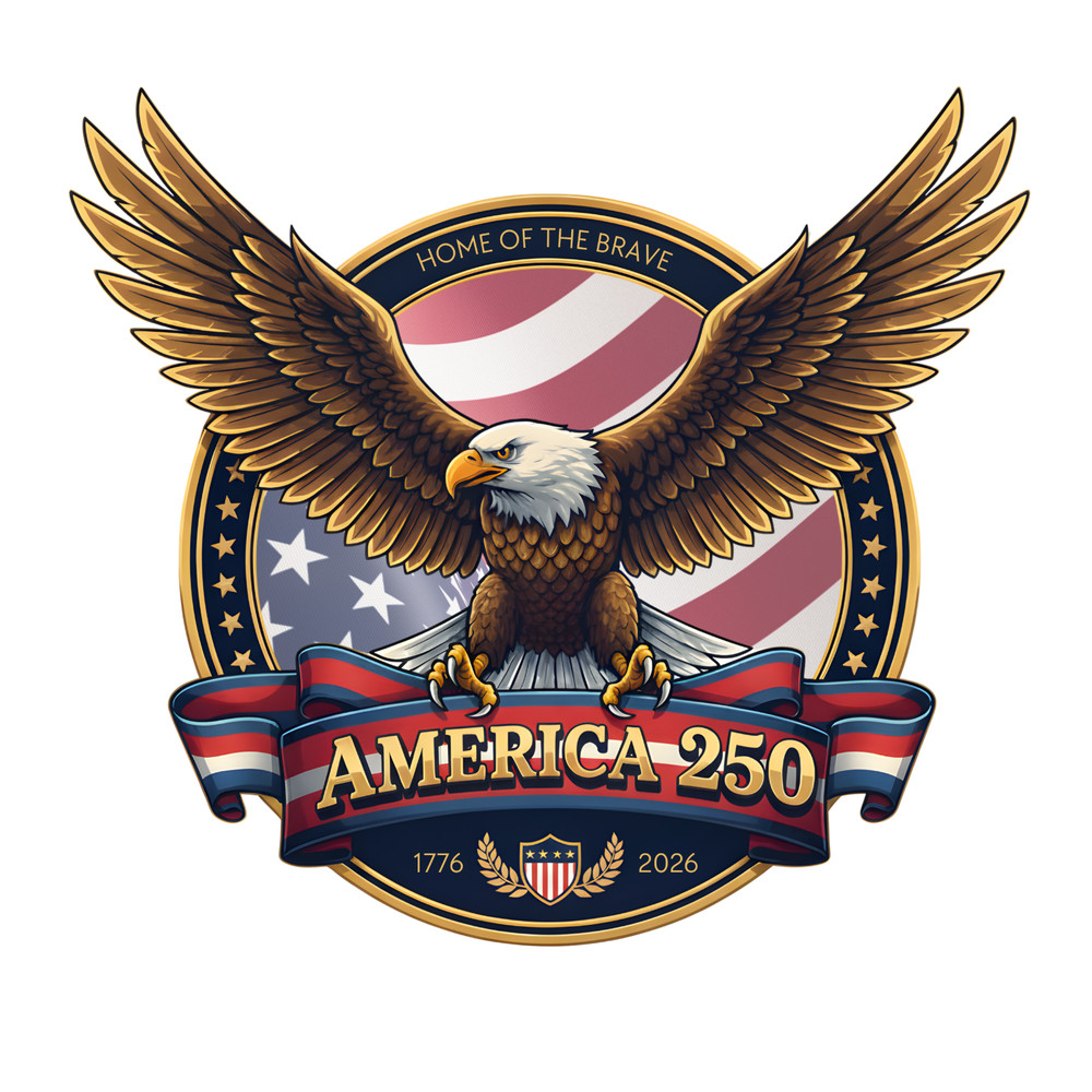 🇺🇲🦅AMERICA 250 EAGLE Badge Vinyl Decal Sticker 2″-18″ You Choose Size!🇺🇲🎆