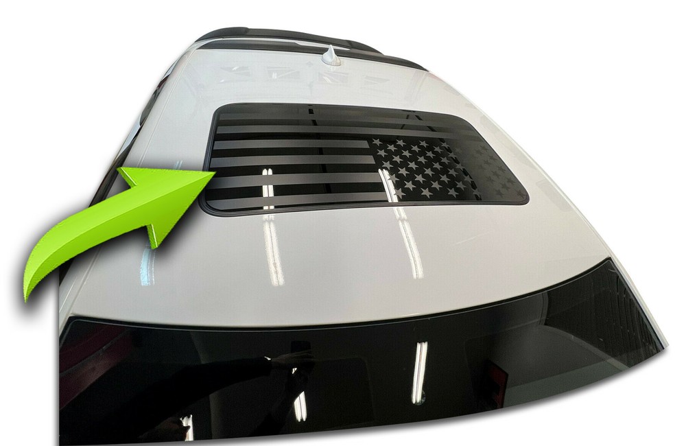 American Flag Sunroof Decal 1 – FITS FITS 19″ x 35″ glass Universal fit