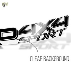 2X GOL HOOK TDR 4×4 Sport Decals for Tacoma, Replacement Sticker, Matte Black