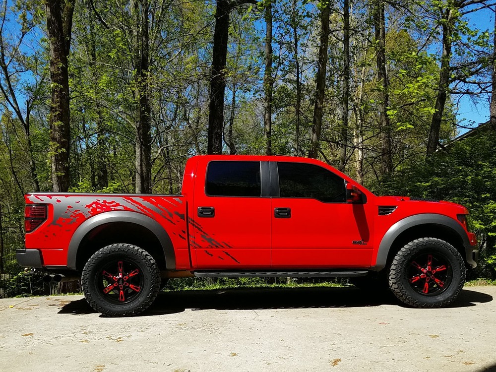 Ford F150 Raptor Svt Side Graphics Vinyl Decals Mud Splash Bed 2010 2011 F-150
