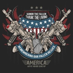AMERICAN HONOR THE FALLEN THANK + Vynil Decal 6 Years + Resistance Stickers