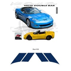 Chevrolet Corvette C6 Fender Double Bar Stripes Graphic Kit – Blue