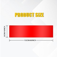 Universal Windshield Banner Vinyl Decal Sun Strip 60″x10″ Gloss Red