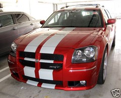 10″ Dual Plain Rally Racing solid Stripes Stripe fits Dodge Magnum Durango Dart