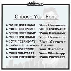 Custom Username Social Media Sticker – Instagram, Snapchat, Youtube, Twitch