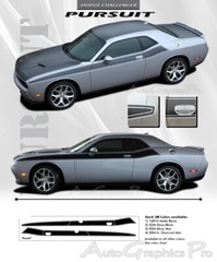 Pursuit T/A Body Stripes Decal 3M Vinyl Graphic for 2011-2023 Dodge Challenger