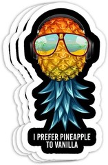 4″x3″ Pineapple Swinging Lifestyle Funny Vinyl Bumper Sticker (3 Pack)