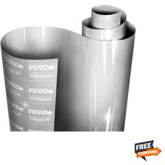 Ultra Gloss Silver Metallic Vinyl Car Wrap Paint Replacement Film Roll with …