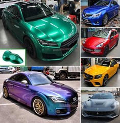 Entire Car Wrap / Flexible Glossy Glitter Pearl Satin Chrome Vinyl Sticker HDUS