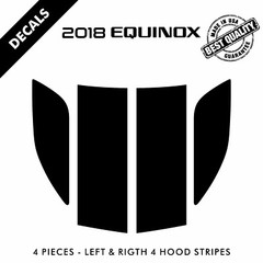 Chevrolet Equinox LS 4 Hood Decal Stripes Pre Cut Fits 2018 Models |2