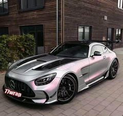 50FT x 5FT PET Silver Pink Magic Glossy Metallic Pearl Car Vinyl Wrap Sticker US