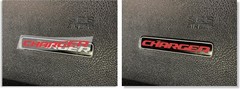 CHARGER Dash Emblem Lettering Overlay Decal Sticker for 2015-2023 Dodge Charger