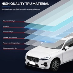 For Volvo V60 2019-2024 Precut Paint Protection Film Gloss Clear PPF TPU 8.5Mil