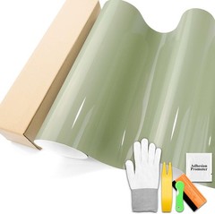 Light Khaki Green Gloss Vinyl Wrap 20×60 Car Decal Film Air Release EzAuto