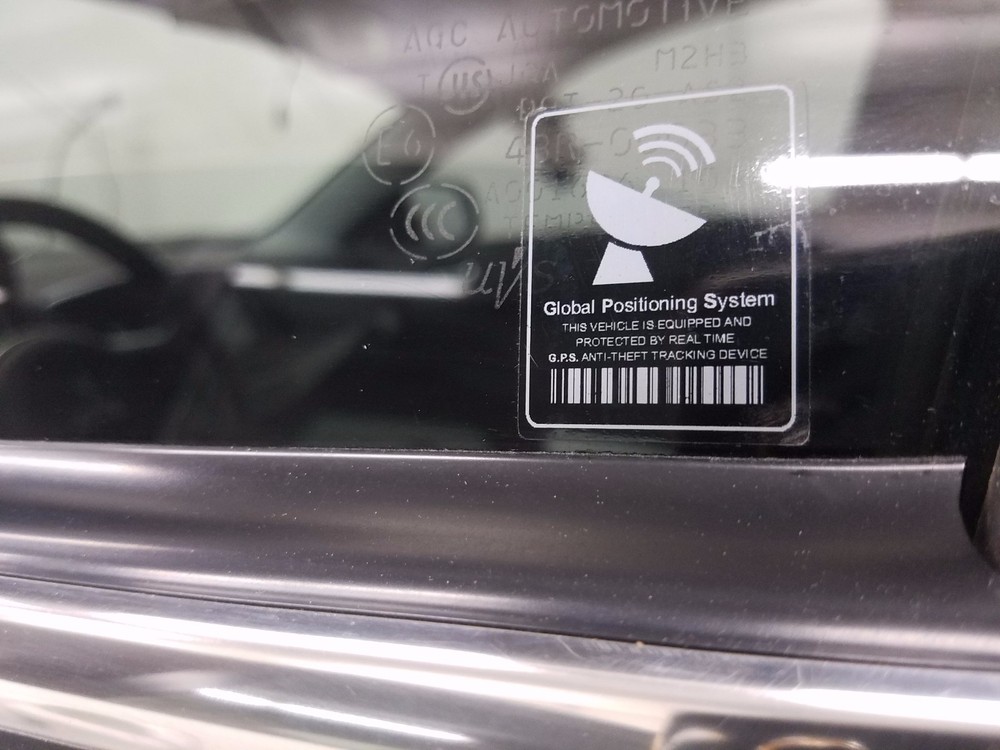 2 pc – 1.75″ x 1.25″ GPS Anti-Theft Tracking Printed Clear / White Decal STICKER