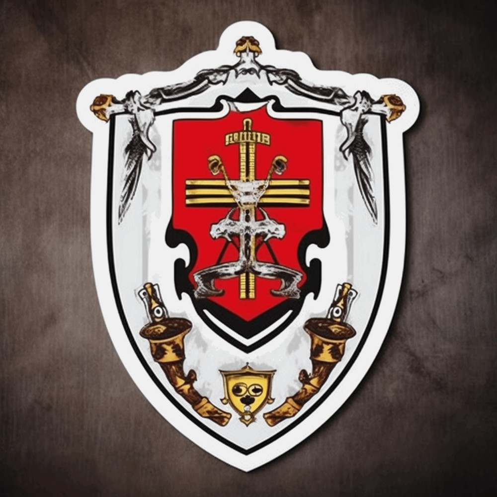 Medieval Crest Sticker, Crest Decal Sticker, Decal for Car Truck Window Bumper