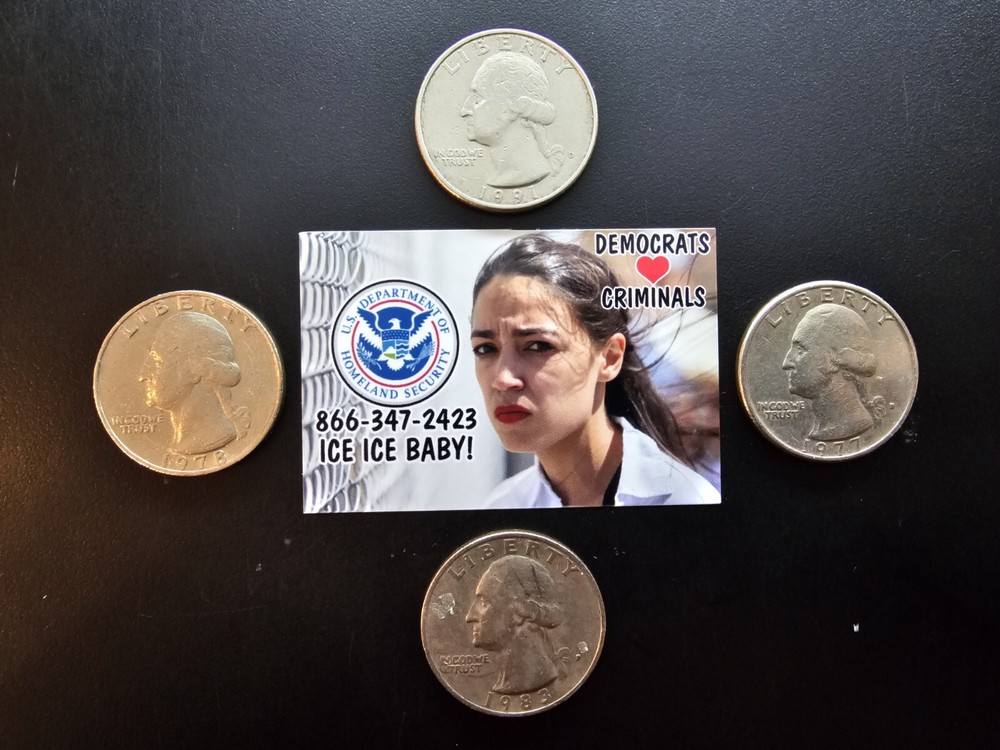 AOC (DEMOCRATS ❤️ CRIMINALS) ICE FUNNY STICKERS 18PCS
