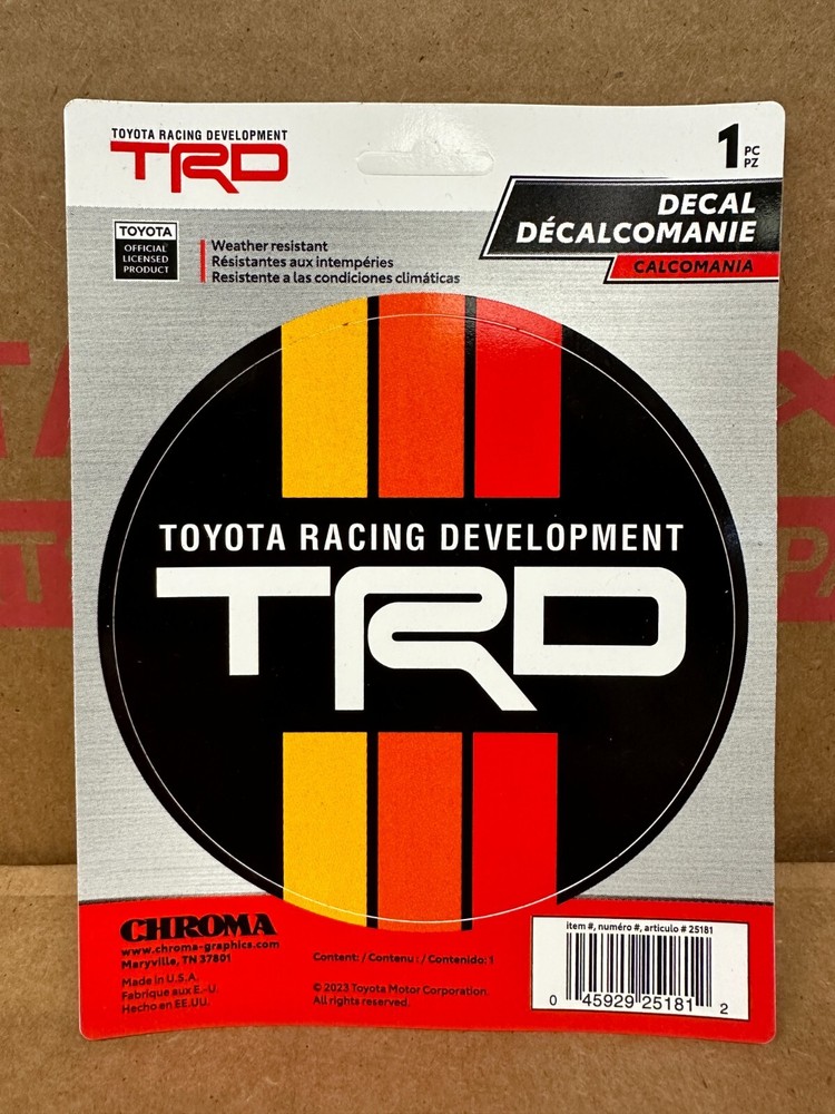 TRD RETRO Toyota ROUND Decal Officially Licensed Item